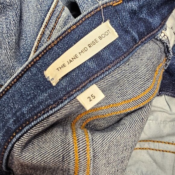 Denim Forum The Jane Mid Rise Boot Jeans Blue Size  25 - Picture 9 of 10